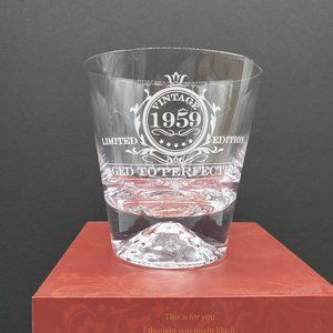 Vintage 1959-Aged to Perfection - Whiskey Glass with Gift Box